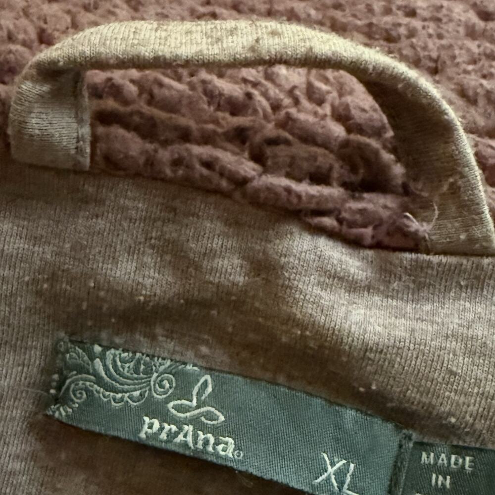 Prana Permafrost Jacket Fleece Zip Teddy Plush Ribbed Sz XL Deep Mauve Pink Warm - Picture 12 of 13